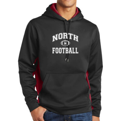 NA Football - Sport Wick ® CamoHex Fleece Colorblock Hooded Pullover Thumbnail